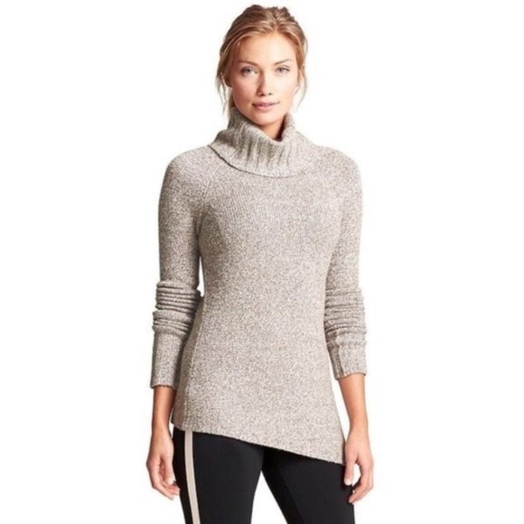 Athleta Wool Turtleneck Asymmetrical 